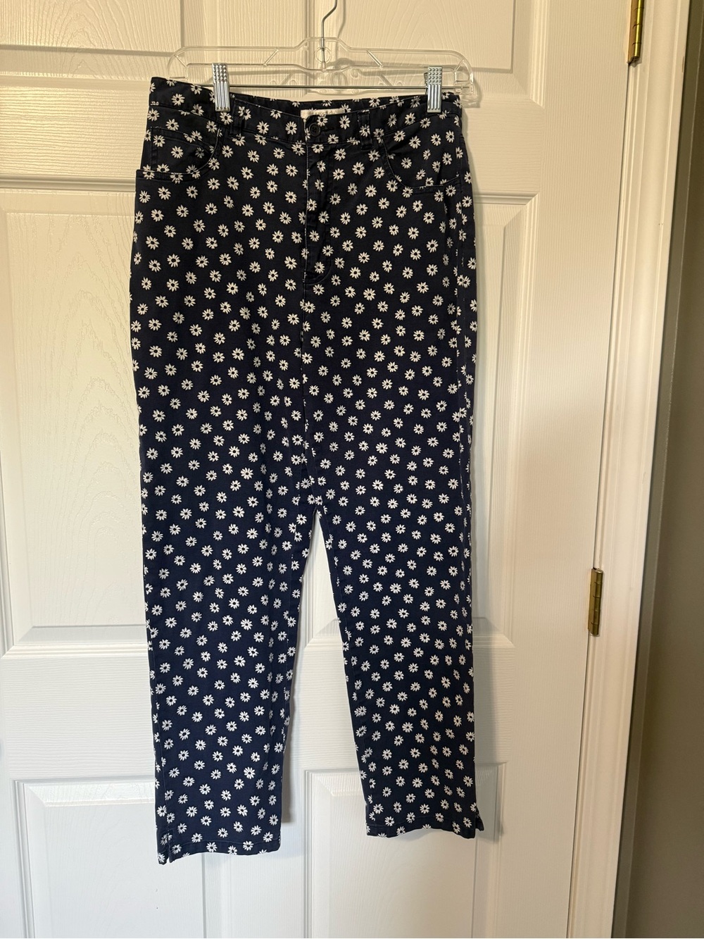 Jones New York Sport Navy Slim Pants with Flower Detail- 10 - Picture 2 of 6